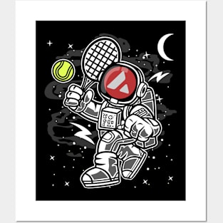 Astronaut Tennis Avalanche AVAX Coin To The Moon Crypto Token Cryptocurrency Blockchain Wallet Birthday Gift For Men Women Kids Posters and Art